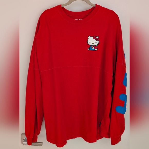 Hello Kitty Bright Red Long Sleeve Tee Sz XL - Picture 2 of 8